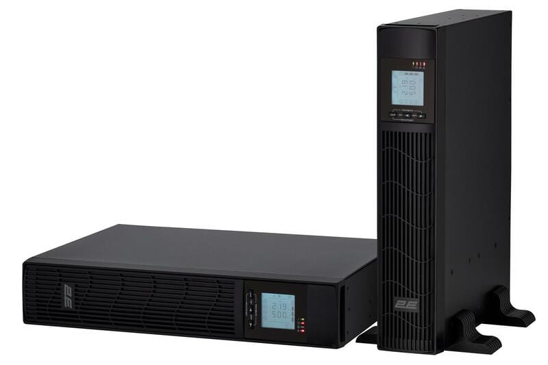 Источник бесперебойного питания 2E PS1000 (2E-PS1000RT), 1000VA/800W, RT2U, LCD, USB, 3 x Schuko