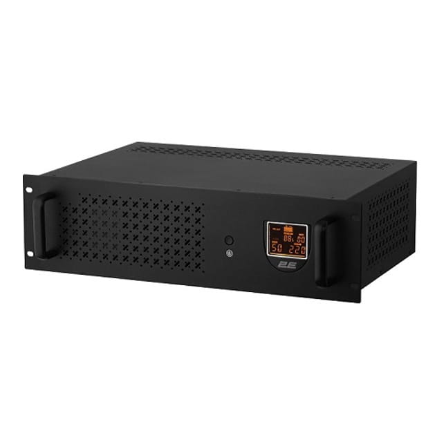 Джерело безперебійного живлення 2E RE1500 (2E-RE1500), 1500VA/900W, RM 3U, LCD, USB, 2 x Schuko