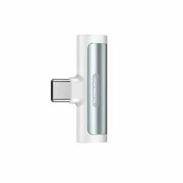 Адаптер Remax RL-LA03a Smooth 2in1 USB Type-C-3.5mm/USB Type-C White (6954851298809)