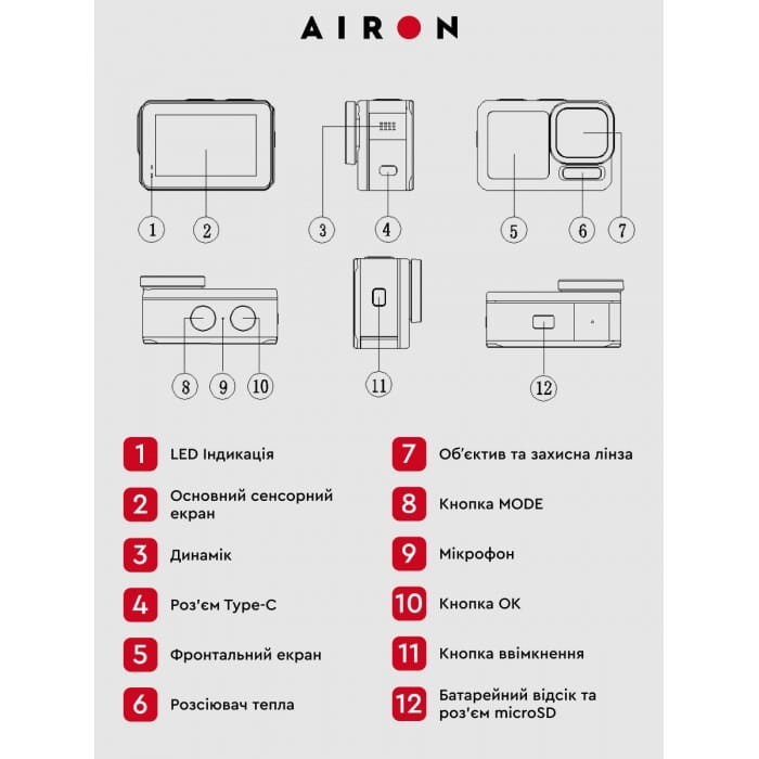 Экшн-камера AirOn ProCam X (4822356754478)