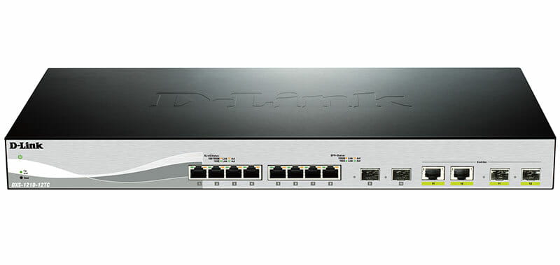 Комутатор D-Link DXS-1210-12TC (8x10GBaseT, 2xSFP+, 2x10GBaseT/SFP+, L3)