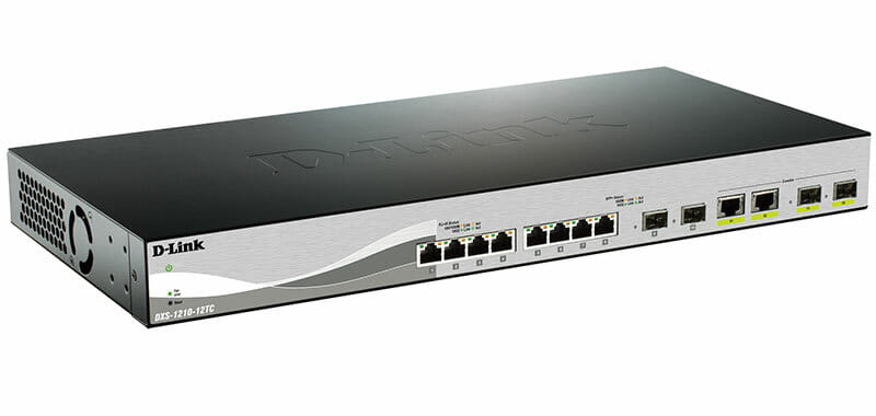 Комутатор D-Link DXS-1210-12TC (8x10GBaseT, 2xSFP+, 2x10GBaseT/SFP+, L3)