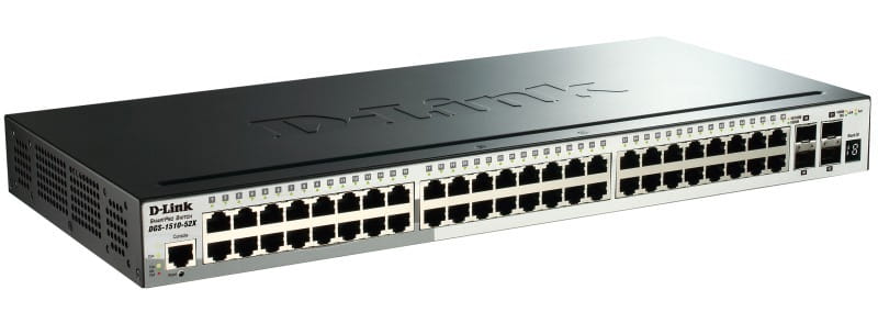 Коммутатор D-Link DGS-1510-52X (48x1GE, 4xSFP+, стекируемый, SmartPro)