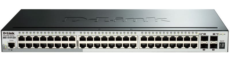 Комутатор D-Link DGS-1510-52X (48x1GE, 4xSFP+, стекований, SmartPro)