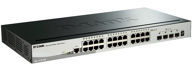 Комутатор D-Link DGS-1510-28X (24x1GE, 4xSFP+, стекований, SmartPro)