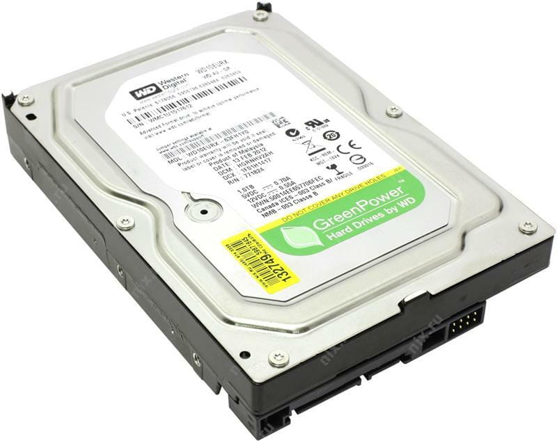 Накопитель HDD SATA 1.0TB WD AV-GP 64MB (WD10EURX) Refurbished