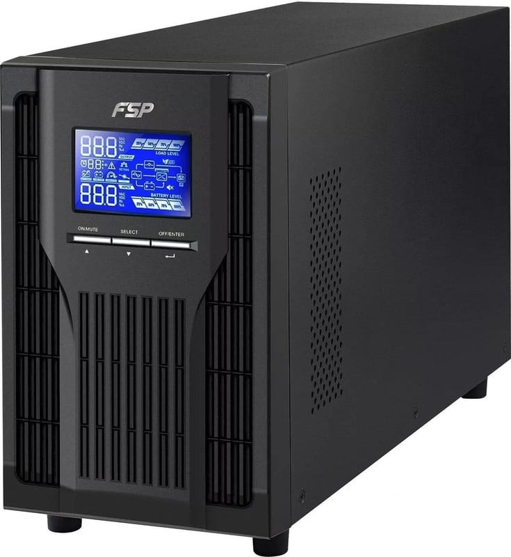 Джерело безперебійного живлення FSP Champ 2K, 2000VA/1800W, LCD, USB, 3xSchuko