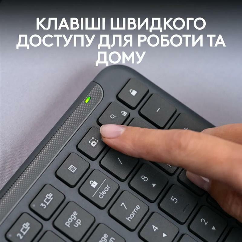 Клавиатура беспроводная Logitech Signature Slim K950 US Graphite USB (920-012465)