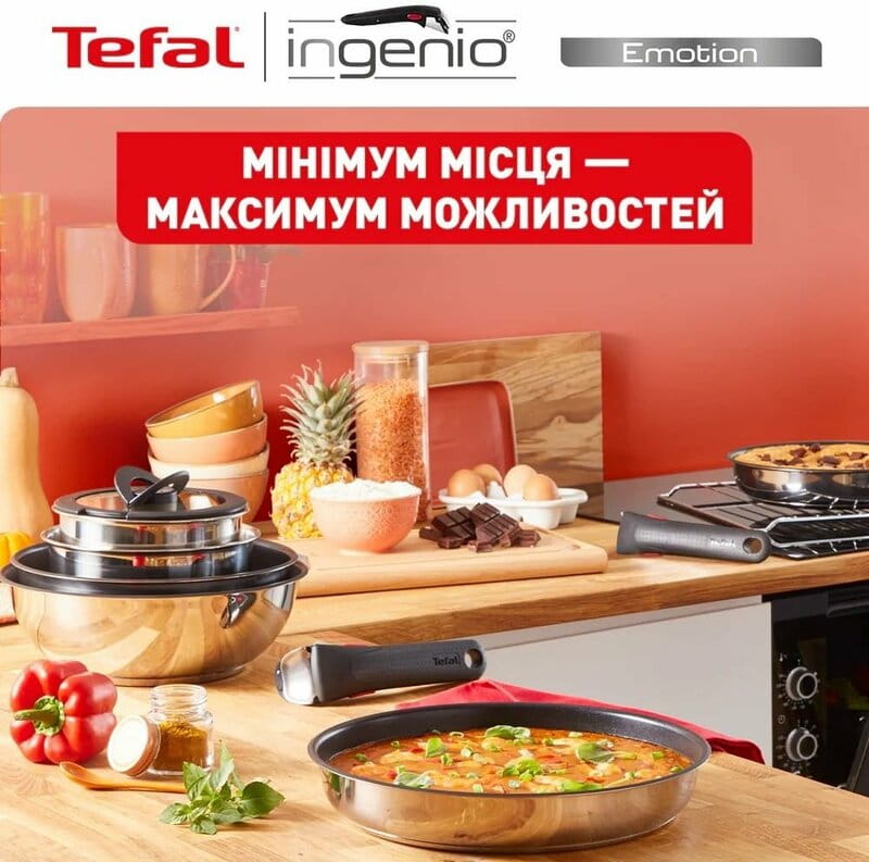 Набор посуды Tefal Ingenio Emotion 13 предметов (L897SD74)