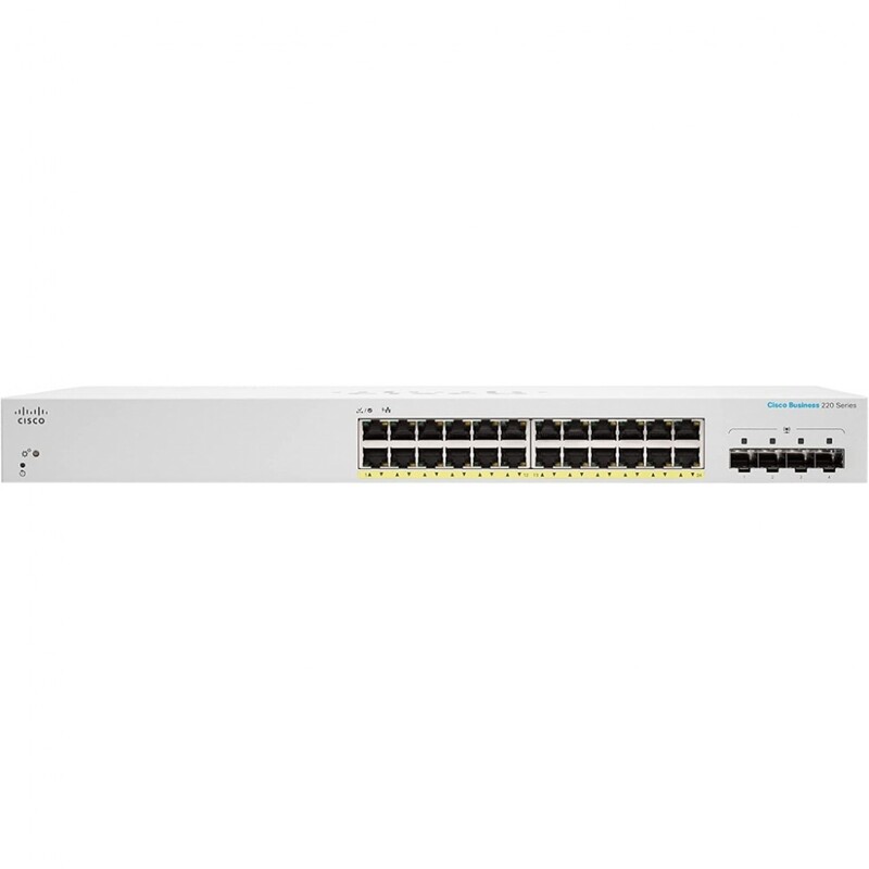 Комутатор Cisco Business CBS220-24T-4G-EU (24xGE, 4xSFP, Smart)