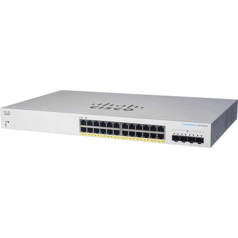 Комутатор Cisco Business CBS220-24T-4G-EU (24xGE, 4xSFP, Smart)