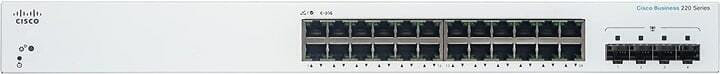 Коммутатор Cisco Business CBS220-24T-4G-EU (24xGE, 4xSFP, Smart)