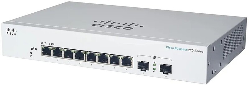 Комутатор Cisco Business CBS220-8T-E-2G-EU (8xGE, 2xSFP, Smart)