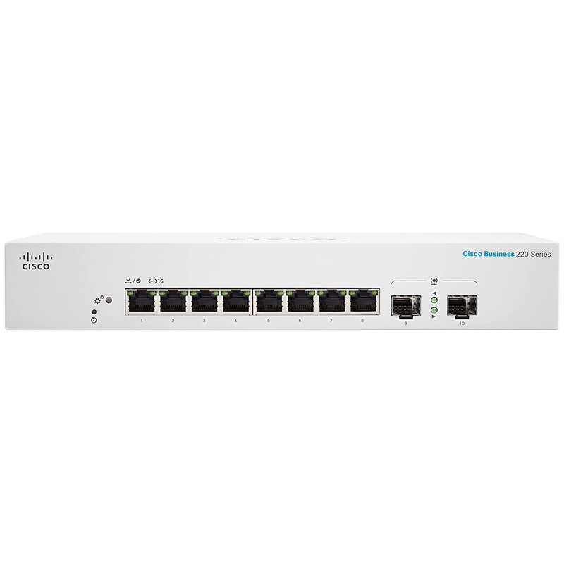 Комутатор Cisco Business CBS220-8T-E-2G-EU (8xGE, 2xSFP, Smart)