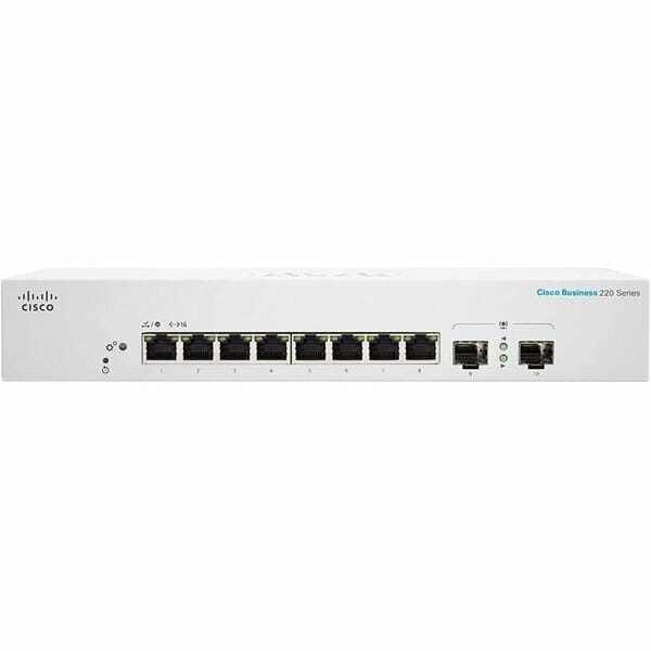 Коммутатор Cisco Business CBS220-8T-E-2G-EU (8xGE, 2xSFP, Smart)