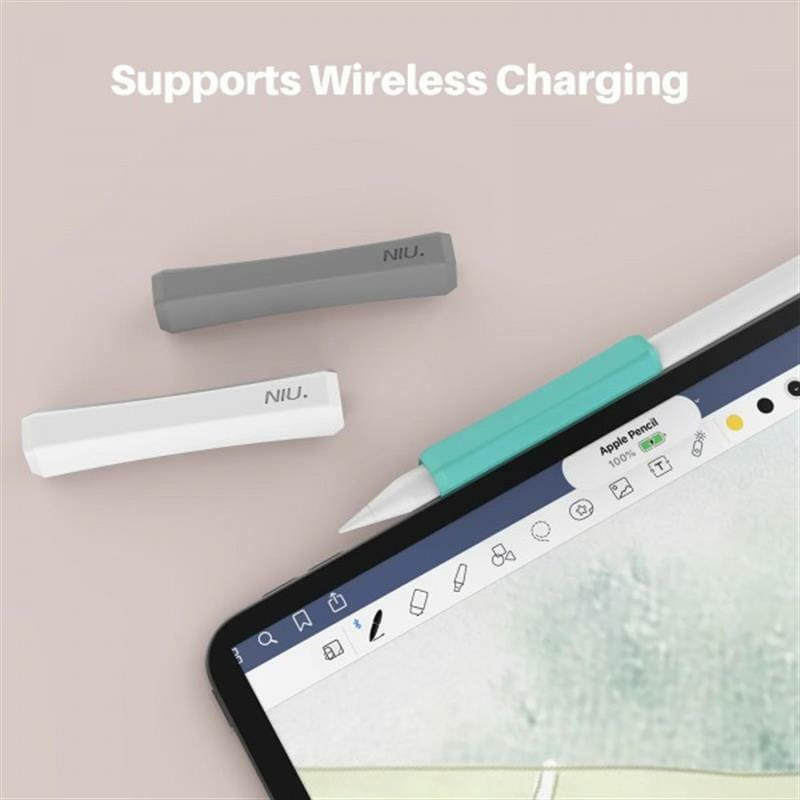 Чехол Goojodoq Capture для стилуса Apple Pencil 3 2 1 Gen 3шт White/Blue/Black (1005004066236161WBB)