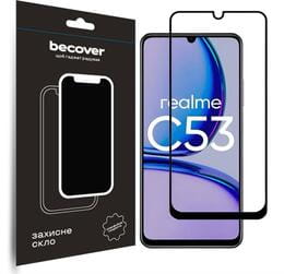Захисне скло BeCover для Realme C53 Black (710105)