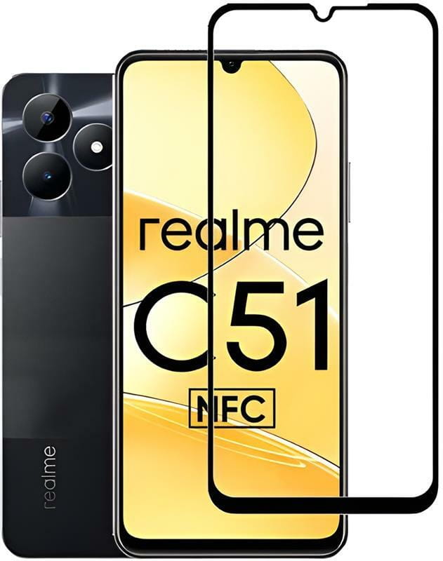 Защитное стекло BeCover для Realme C51 Black (710301)