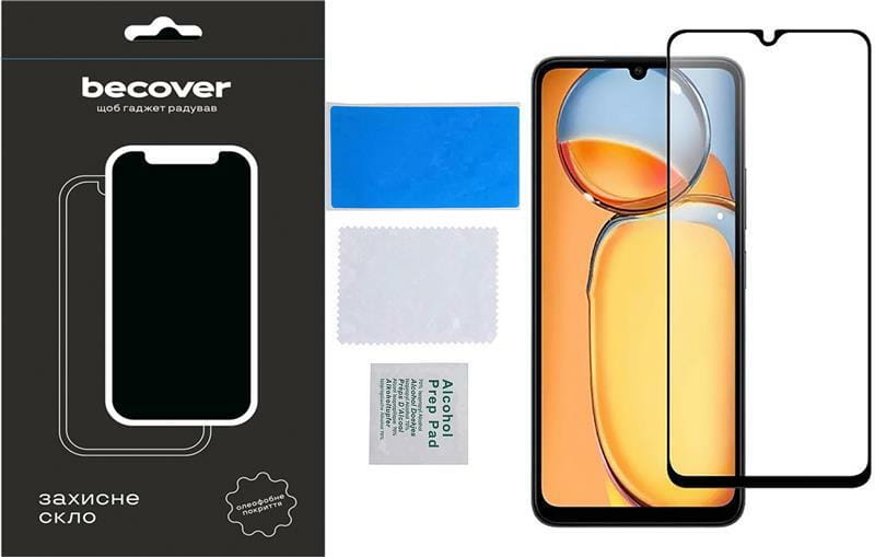 Защитное стекло BeCover для Xiaomi Redmi 13C/Poco C65 Black (710491)