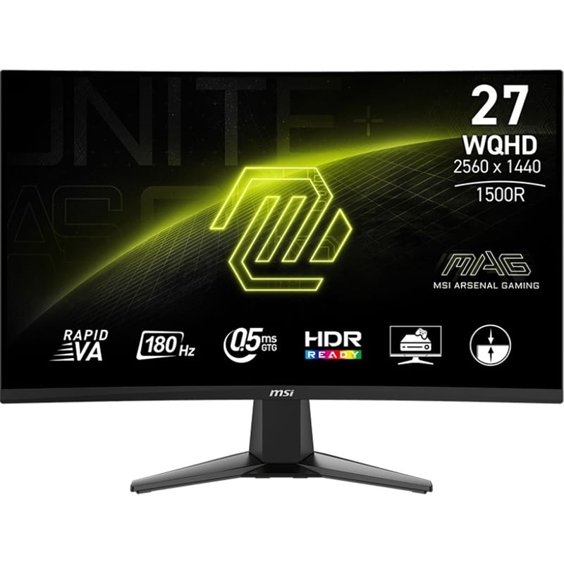 Монитор MSI 27" MAG 27CQ6F VA Black Curved 180Hz