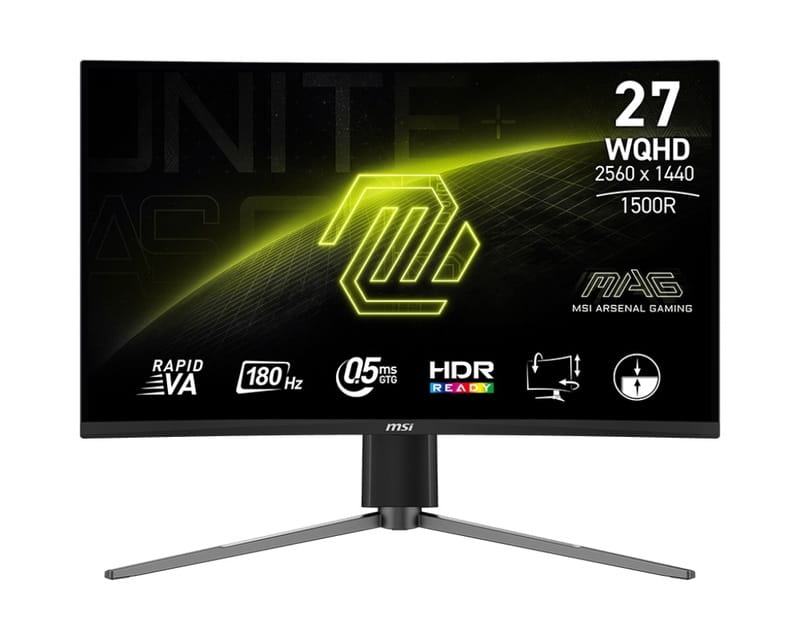 Монитор MSI 27" MAG 27CQ6PF VA Black Curved 180Hz