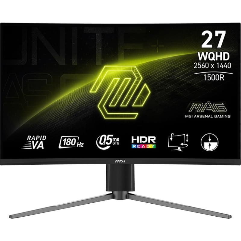 Монитор MSI 27" MAG 27CQ6PF VA Black Curved 180Hz