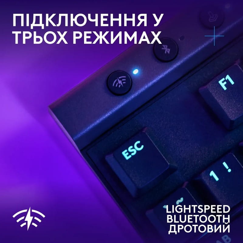 Клавiатура Logitech G515 Lightspeed TKL Black (920-012538)