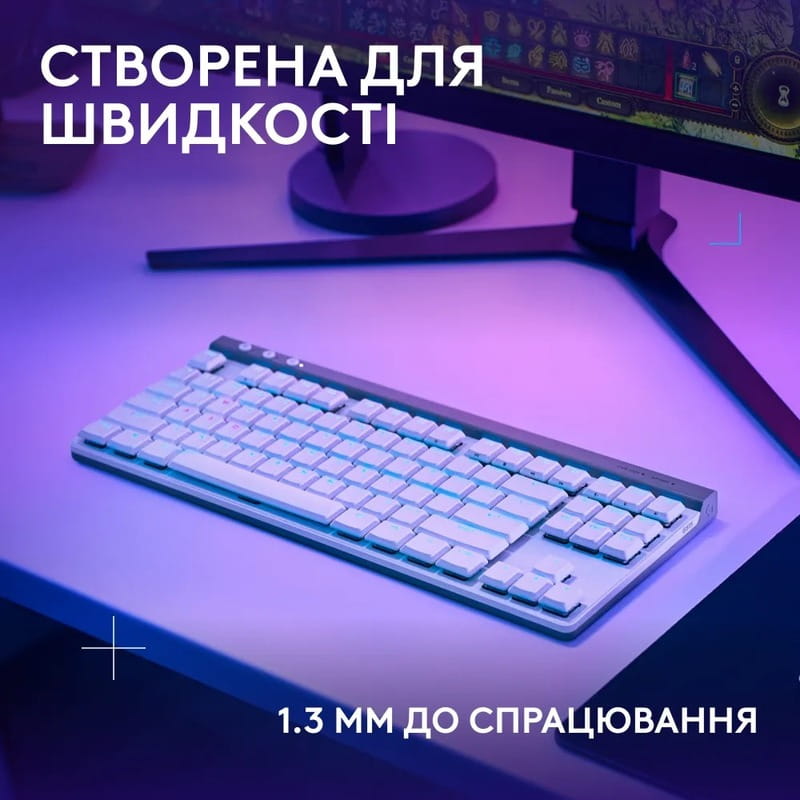 Клавиатура беспроводная Logitech G515 Lightspeed TKL White (920-012539)