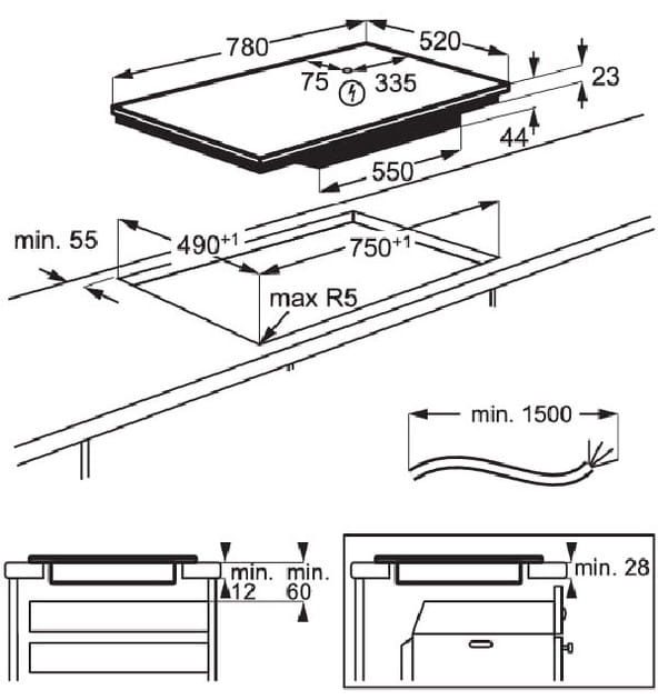 Варочная панель Electrolux EIV83443BW