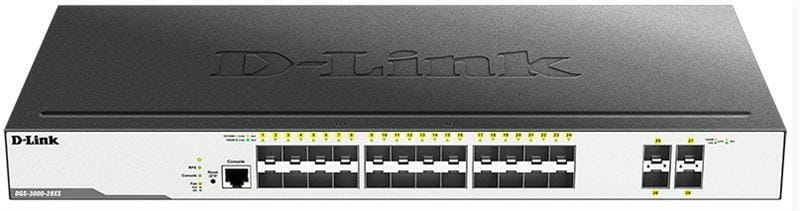 Коммутатор D-Link DGS-3000-28XS (24xSFP 1G, 4xSFP+, L2)