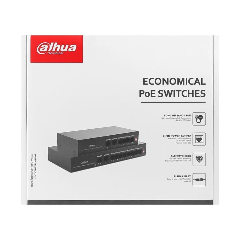 Комутатор Dahua DH-PFS3010-8ET-65