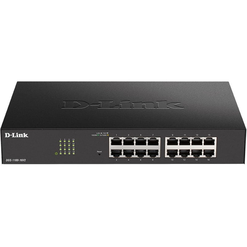 Комутатор D-Link DGS-1100-16V2 (16xGE, EasySmart)