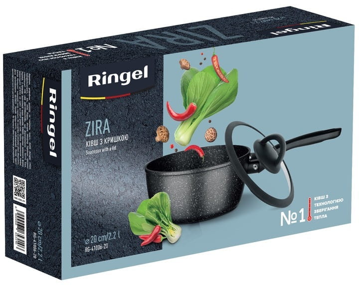 Ковш с крышкой Ringel Zira 20 см 2.2 л (RG-41006-20)