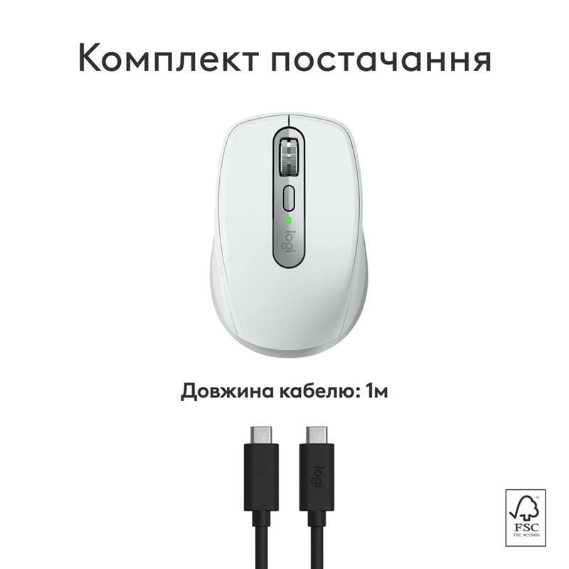Миша бездротова Logitech MX Anywhere 3S for Mac Pale Grey (910-006946)