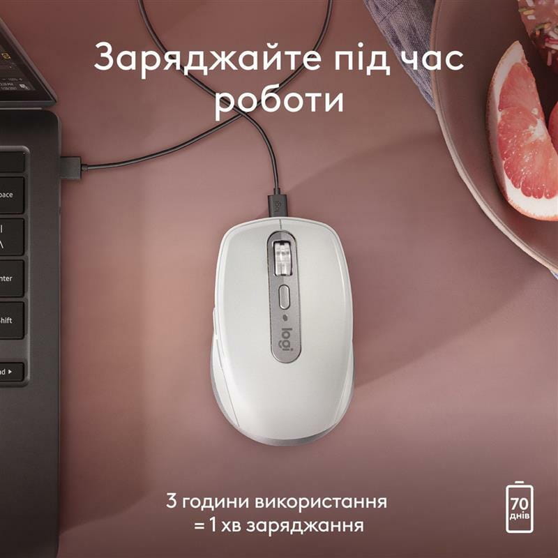 Мышь беспроводная Logitech MX Anywhere 3S for Mac Pale Grey (910-006946)