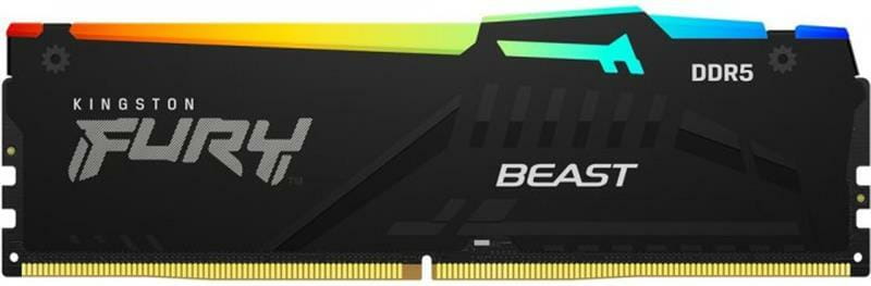 Модуль памяти DDR5 16GB/6400 Kingston Fury Beast RGB Black (KF564C32BBA-16)