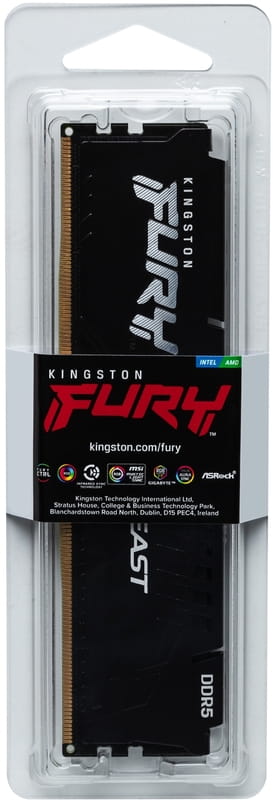 Модуль пам`яті DDR5 16GB/6400 Kingston Fury Beast Black (KF564C32BBE-16)