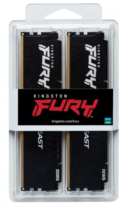 Модуль памяти DDR5 2x8GB/6000 Kingston Fury Beast Black (KF560C30BBEK2-16)