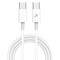 Фото - Кабель Grand-X USB Type-C - USB Type-C 20W, 1м, White (CC-03W) | click.ua