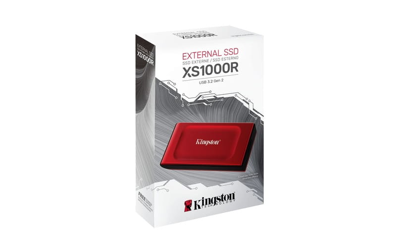 Накопитель внешний SSD Portable USB 1.0ТB Kingston SXS1000 Red (SXS1000R/1000G)