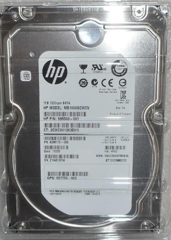 Накопитель HDD SATA 1.0TB HP 7200rpm (MB1000GCWCV)