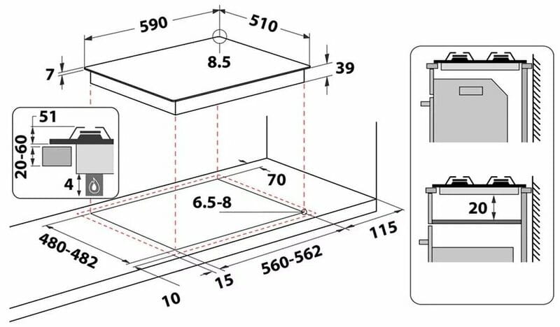 Варочная поверхность Whirlpool GMWL 628/IXL EE