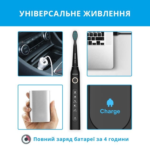 Электрическая зубная щетка Pecham Travel PC-080 Black