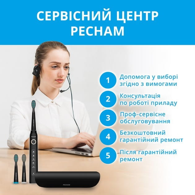 Електрична зубна щітка Pecham Travel PC-080 Black