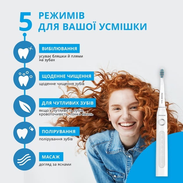 Электрическая зубная щетка Pecham Travel PC-081 White
