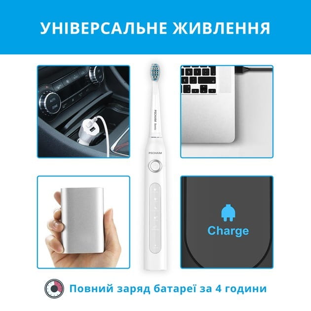 Электрическая зубная щетка Pecham Travel PC-081 White