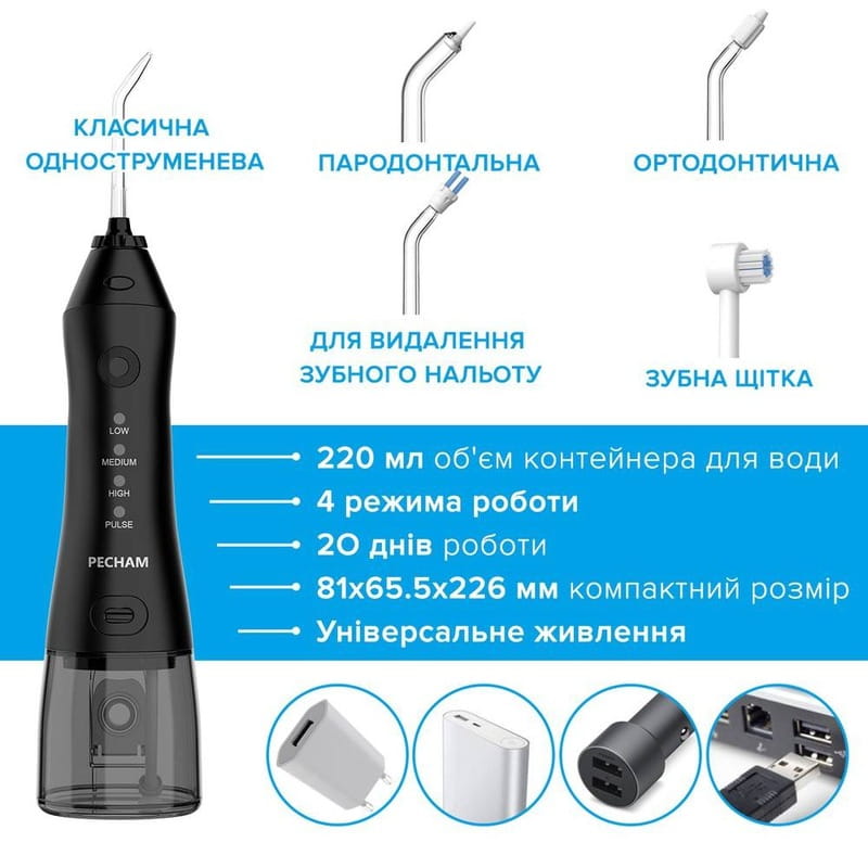 Ирригатор Pecham Travel PC-1581 Black
