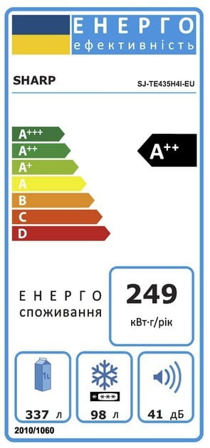 Холодильник Sharp SJ-TE435H4I-EU