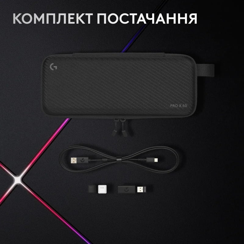 Клавиатура беспроводная Logitech G PRO X 60 TKL GX Optical Black Tactile (920-011911)