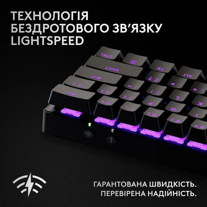Клавиатура Logitech G PRO X 60 TKL GX Optical Black Tactile (920-011911)